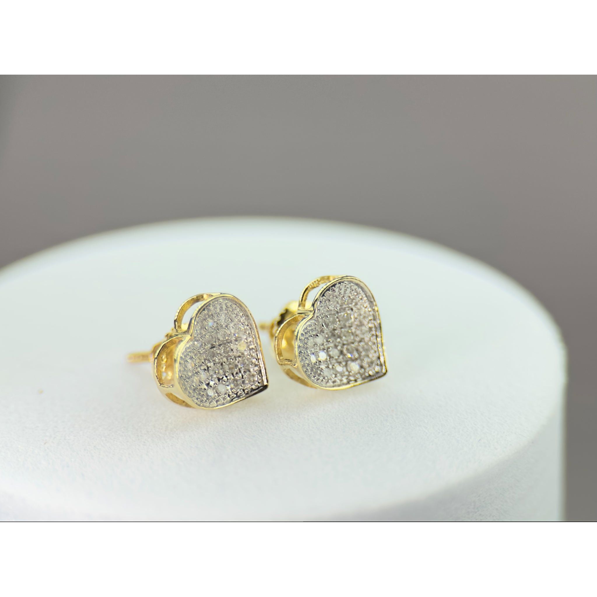 DR1306 - Oro amarillo de 10 quilates - Diamante - Pendientes de diamantes
