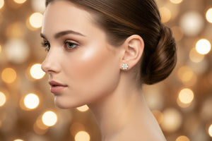 DR1509 - 14K Yellow Gold - Diamond - Diamond Earrings