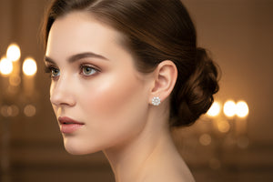 DR1532 - 14K Yellow Gold - Round (Pave) - Diamond - Earrings