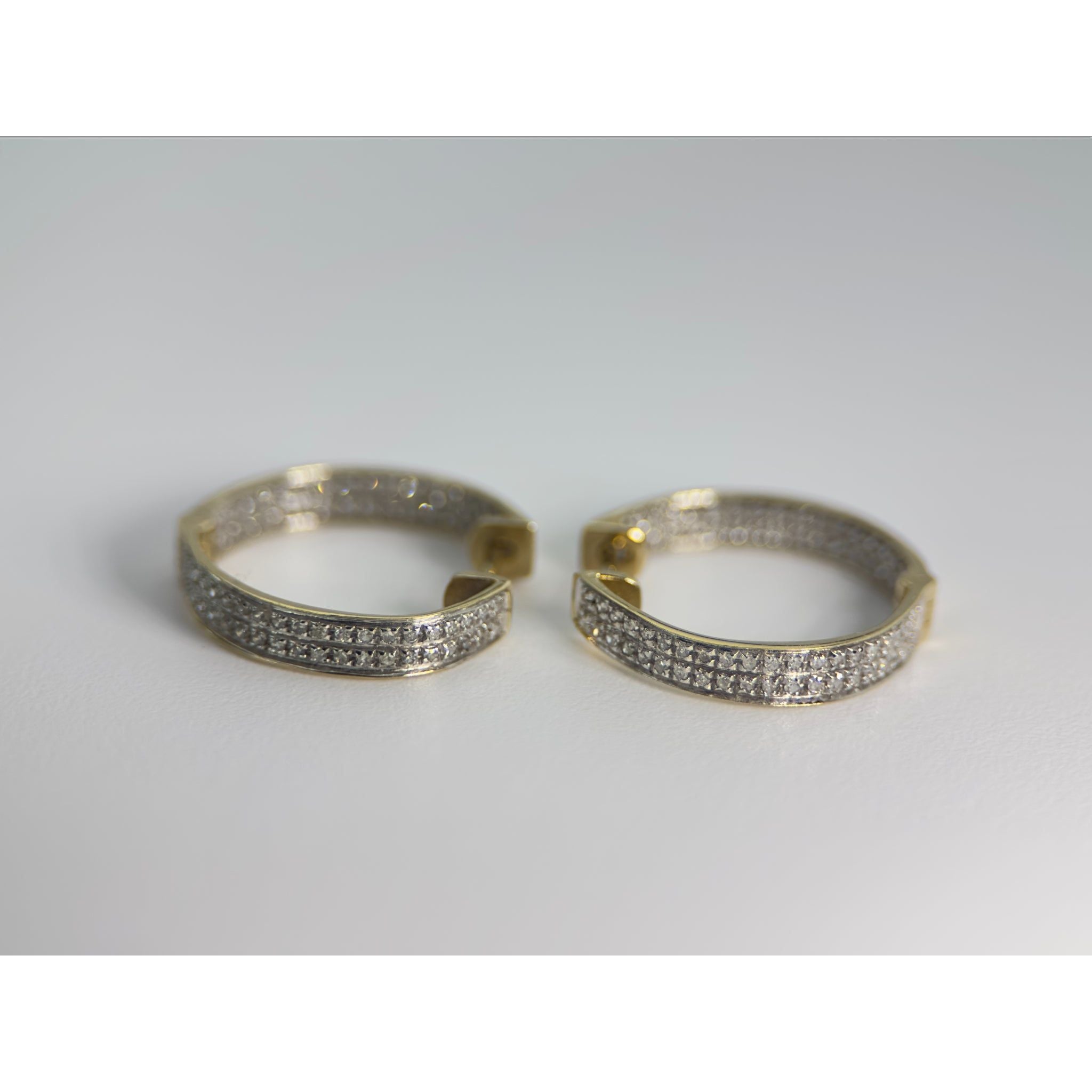 DR1576 - 10K Yellow Gold - Diamond - Diamond Hoops