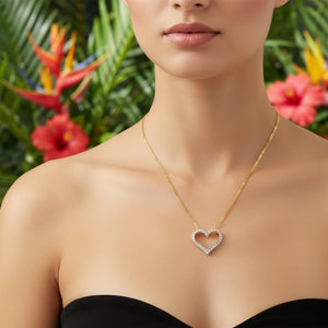 DR2202 - 10K Yellow Gold - Diamond - Pendant and Chain