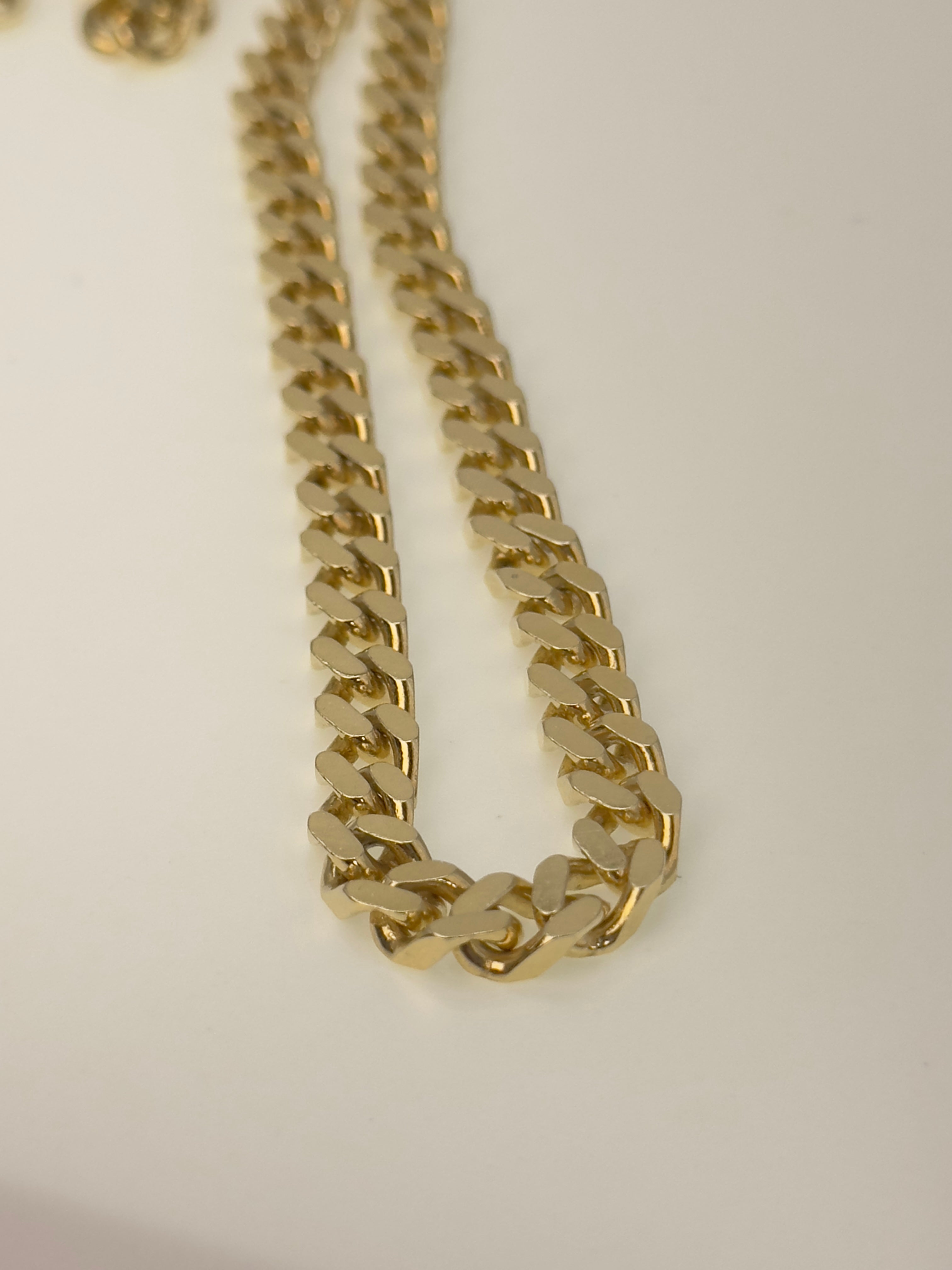 DR3101 - Plata de ley 925, 14K YG Bonded - Cadenas de oro para hombres - Miami Cuban