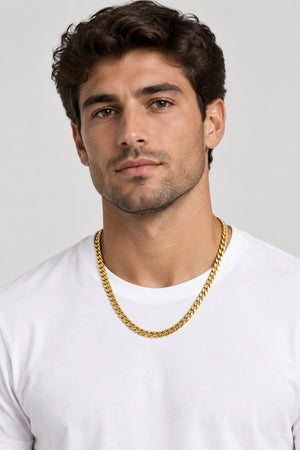 DR8001 10K YELLOW GOLD MIAMI CUBAN CHAIN