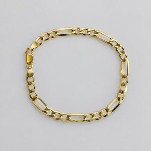 DR8003 10K YELLOW GOLD BRACELET 8" LONG 6 MM WIDE 3.7 GRAMS